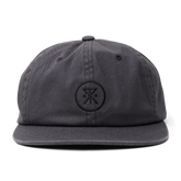 Made To Fade 6 Panel Strapback Hat - Washed Charcoal
