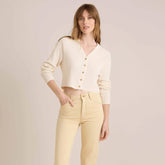Bluffs Long Sleeve Cardigan - Eggshell