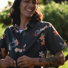 Journey Short Sleeve Button Up Shirt - Onyx