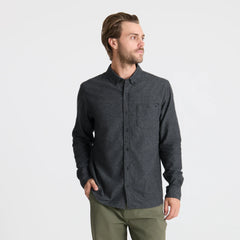 Scholar Chambray Button Up Shirt - Black