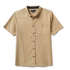Scholar Stretch Organic Short Sleeve Button Up Shirt - Fern