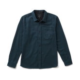Crossroads Organic Cotton Flannel - Deep Navy Herringbone