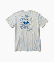 Fear The Sea Tie Dye Premium Tee - Dusty Blue