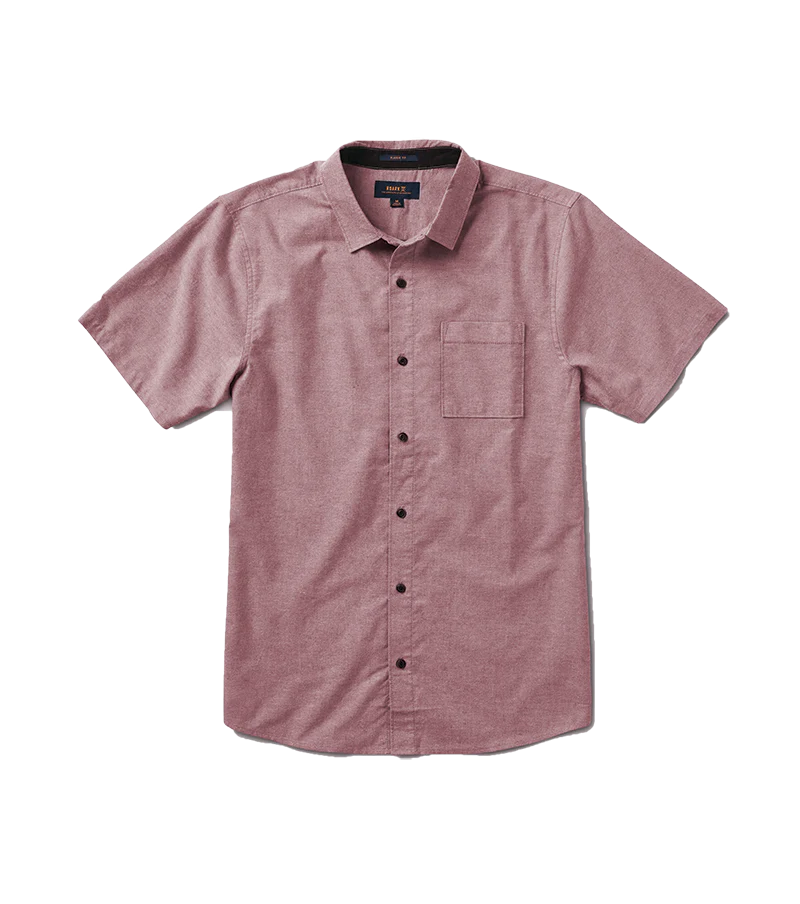 Well Worn Short Sleeve Button Up Shirt - Wine