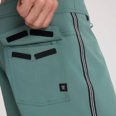 Passage 18.5" Boardshorts - Slate Green Stripe