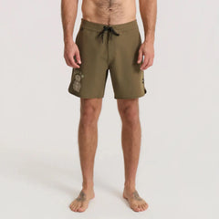 Chiller Scallop 17" Boardshorts - Military