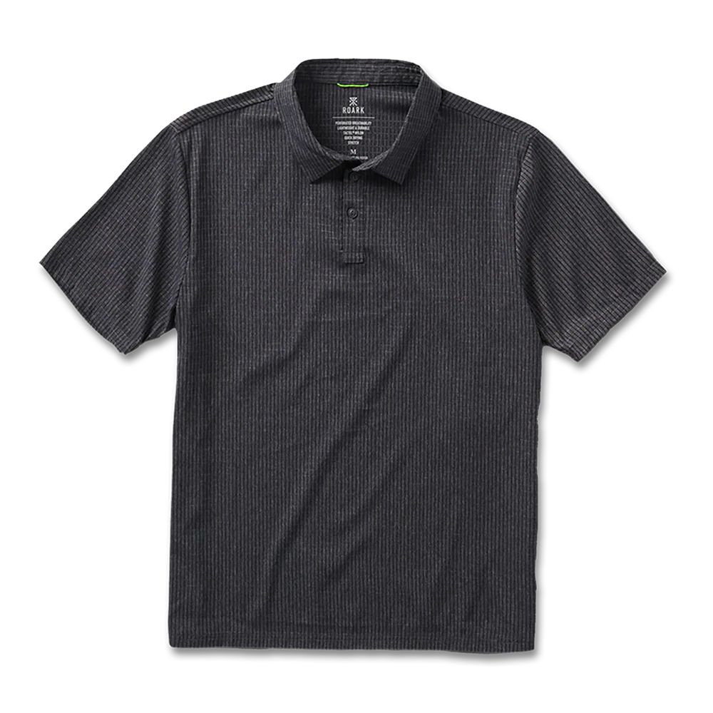 Bless Up Breathable Stretch Polo Shirt - Black