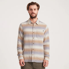 Crossroads Organic Cotton Flannel - Stripe Bone