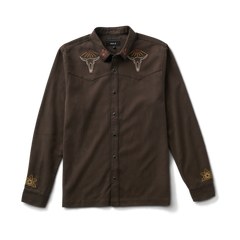 On the Range Long Sleeve Button Up Shirt - Dark Brown