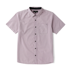 Made To Fade Short Sleeve Button Up Shirt - Washed Dusty Lilac
