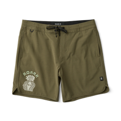 Chiller Scallop 17" Boardshorts - Military