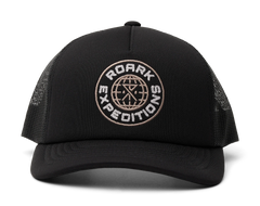 Foam Trucker Global Snapback Hat - Black