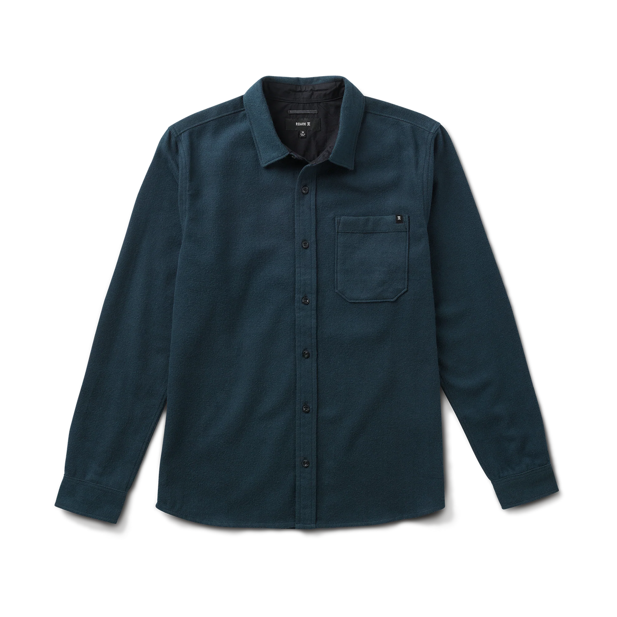 Crossroads Organic Cotton Flannel - Deep Navy Herringbone
